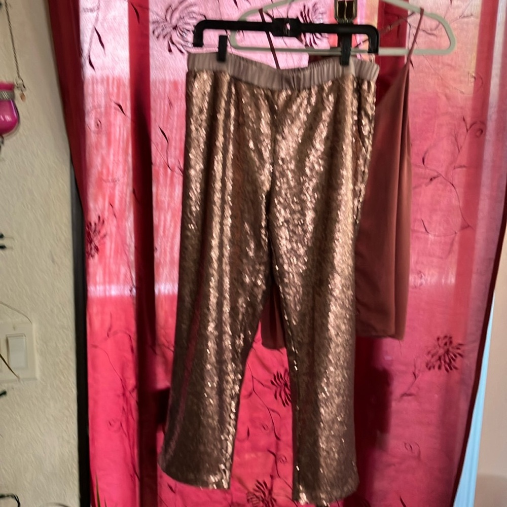 Sugarlips Gold Cropped Glamour Pants